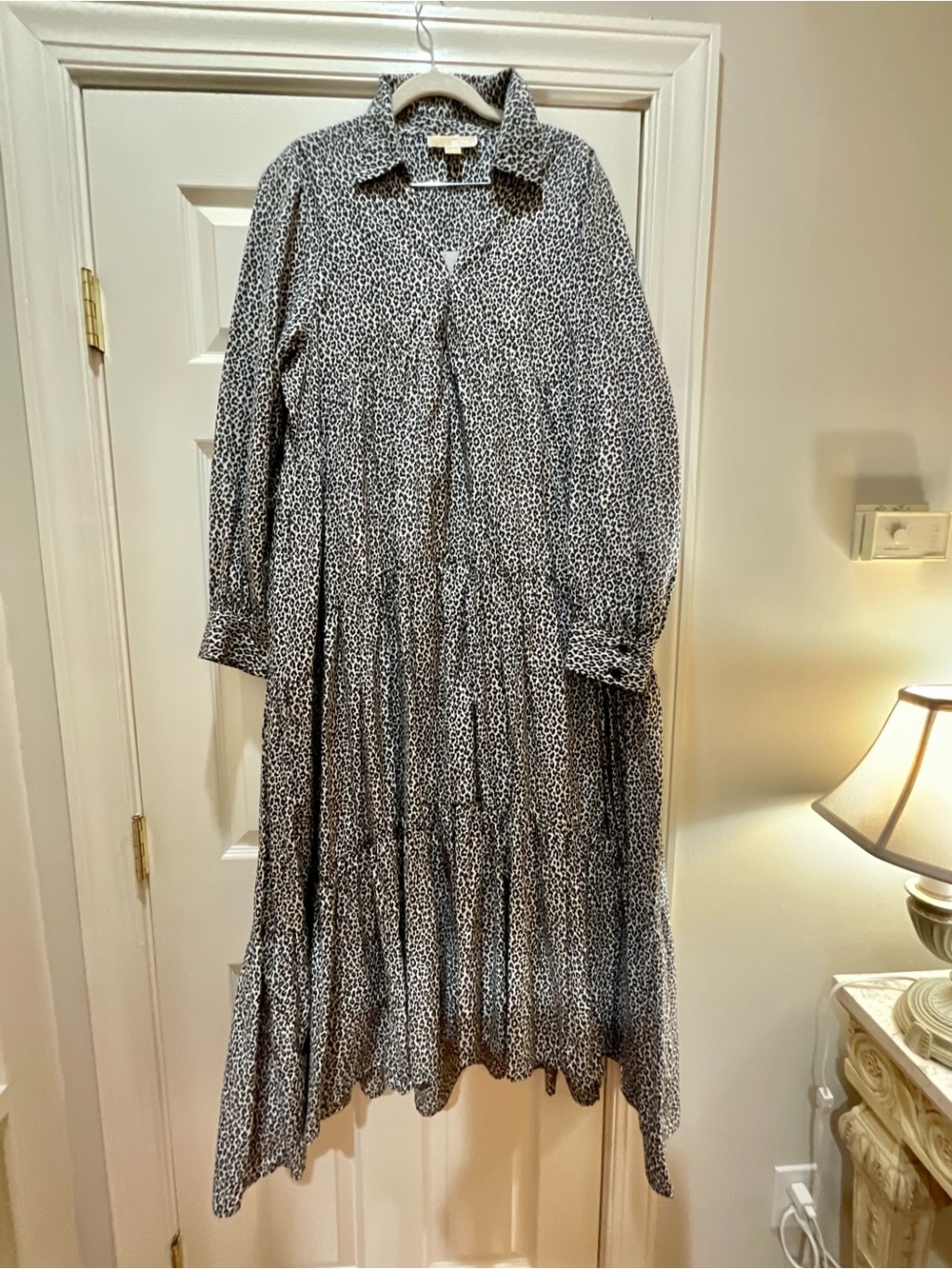 Michael Kors Black and White Tiered Maxi Dress - Picture 5 of 15